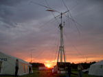 Abbau bei Sonnenuntergang